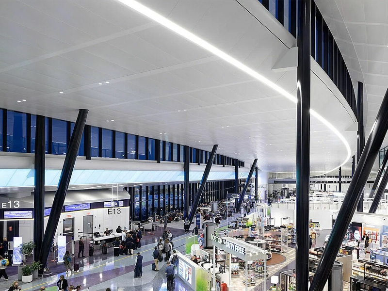 Boston Logan International Airport, Boston Metal Ceiling System Aluminum False Panels