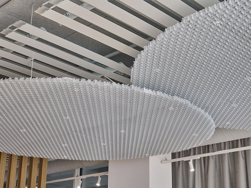 Aquilana, Baden Metal Baffle Ceiling System Aluminum False Ceiling Panels Aquilana, Baden Metal Baffle Ceiling System Aluminum False Ceiling Panels