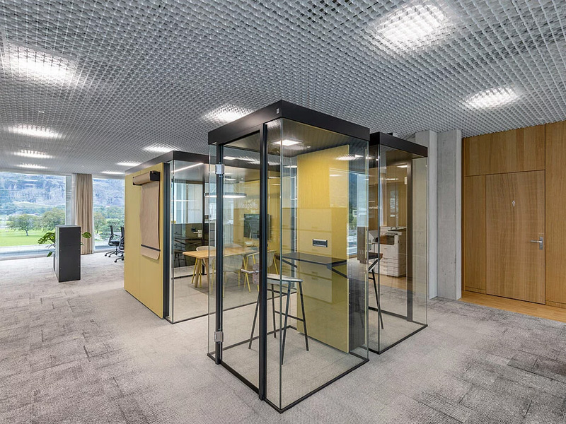 Urner Kantonalbank, Altdorf Metal Ceiling System Aluminum False Strip Ceiling