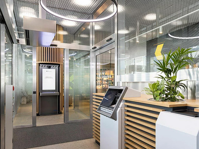 Urner Kantonalbank, Altdorf Metal Ceiling System Aluminum False Strip Ceiling