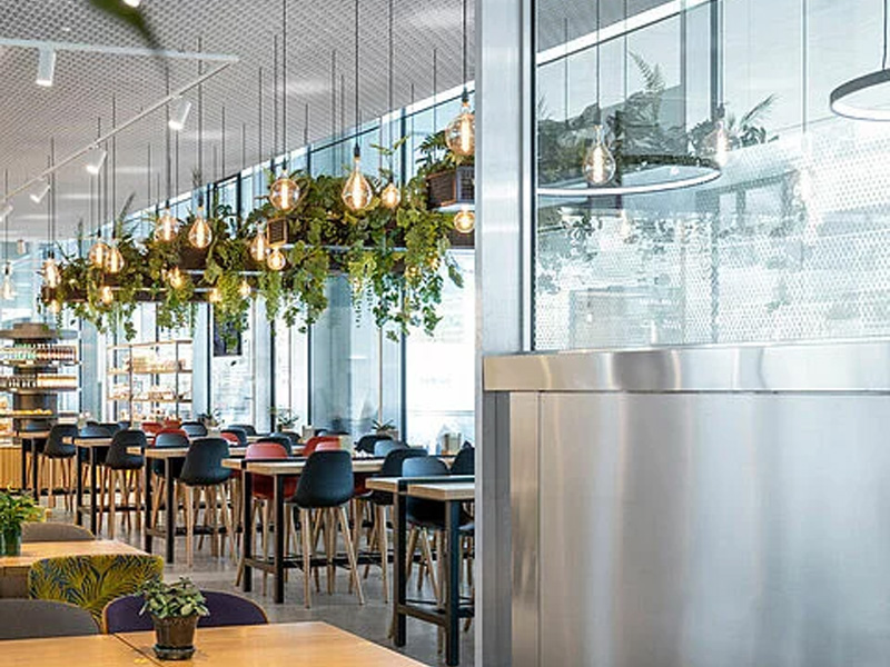 Urner Kantonalbank, Altdorf Metal Ceiling System Aluminum False Strip Ceiling