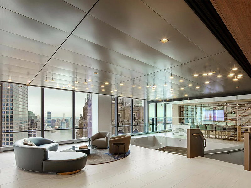 Moët Hennessy, New York Strip Ceiling System Aluminum False Metal Panel Ceiling