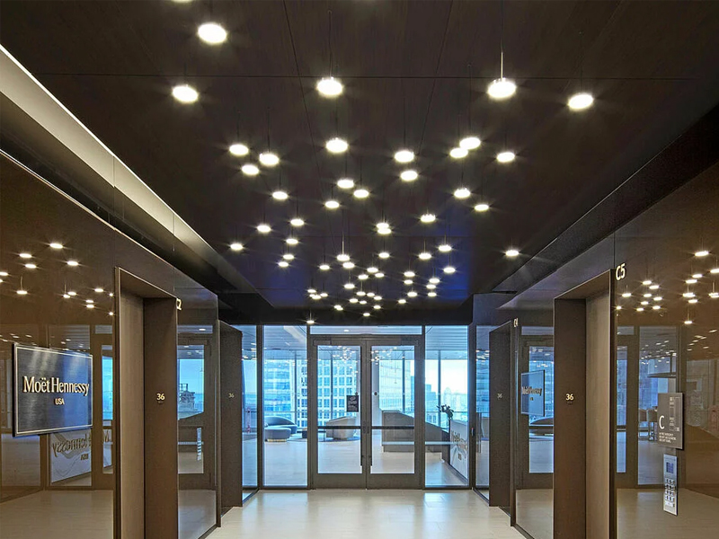 Moët Hennessy, New York Strip Ceiling System Aluminum False Metal Panel Ceiling