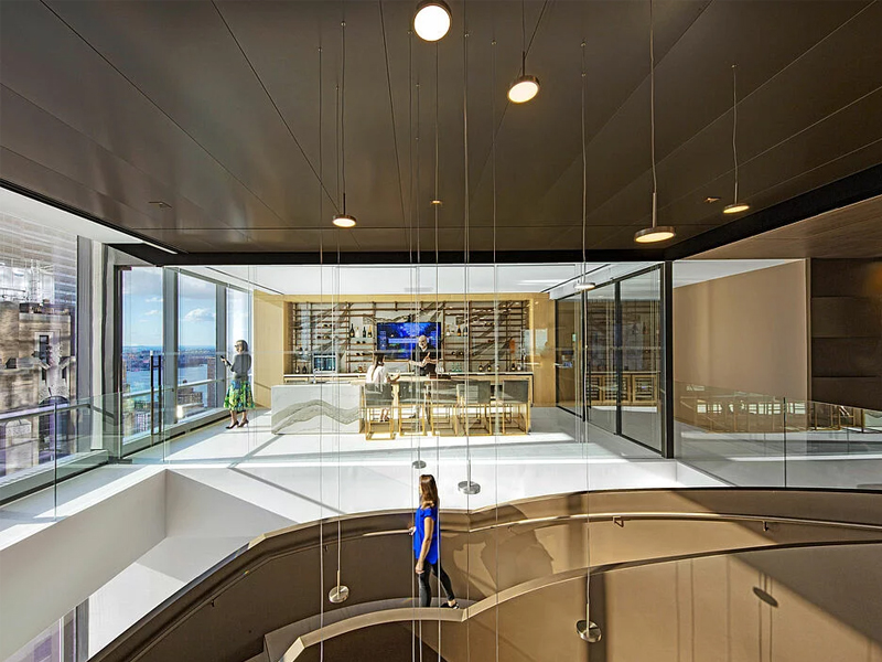 Moët Hennessy, New York Strip Ceiling System Aluminum False Metal Panel Ceiling