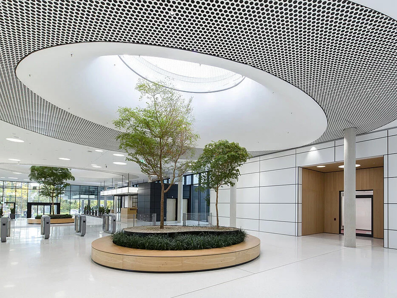 Atruvia AG, Karlsruhe Metal Ceiling Tiles Aluminum Perforated False Panels Atruvia AG, Karlsruhe Metal Ceiling Tiles Aluminum Perforated False Panels