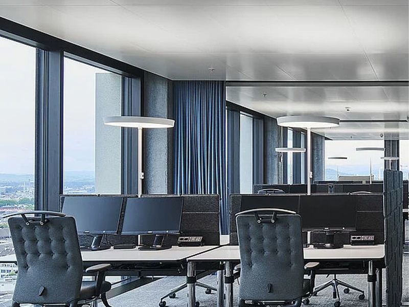 Ernst & Young, Basel Strip Ceiling System Aluminum False Panel Metal Panels Ernst & Young, Basel Strip Ceiling System Aluminum False Panel Metal Panels