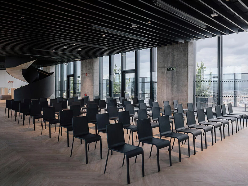 Torre Caleido, Madrid Metal Strip Ceiling System Aluminum False Panels Torre Caleido, Madrid Metal Strip Ceiling System Aluminum False Panels