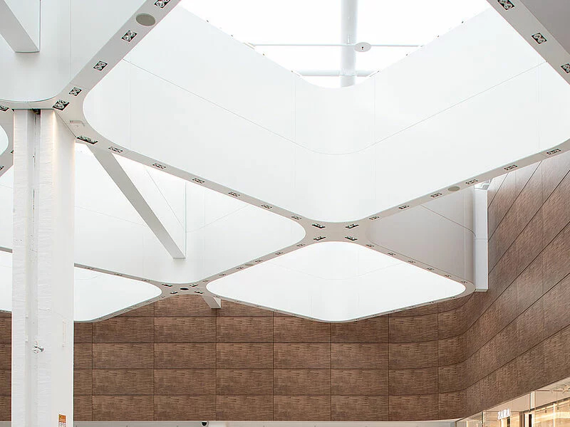 Shopping mall Balexert, Geneva Aluminum Veneer Exterior Metal Wall Cladding Shopping mall Balexert, Geneva Aluminum Veneer Exterior Metal Wall Cladding