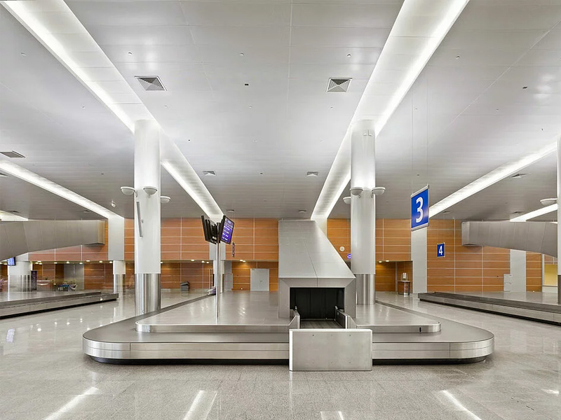 Sheremetyevo International Airport, Terminal D Metal Ceiling System Aluminum