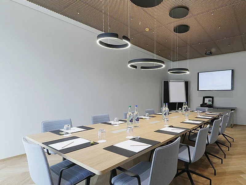 Seminar rooms Hotel Bern Expanded Metal Mesh Ceiling Aluminum panels For Interior Seminar rooms Hotel Bern Expanded Metal Mesh Ceiling Aluminum panels For Interior