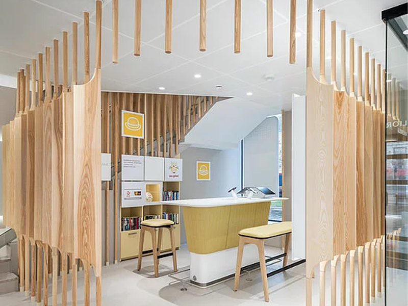  Warsaw branch of the Alior Bank Strip Ceiling System Aluminum Panels Metal