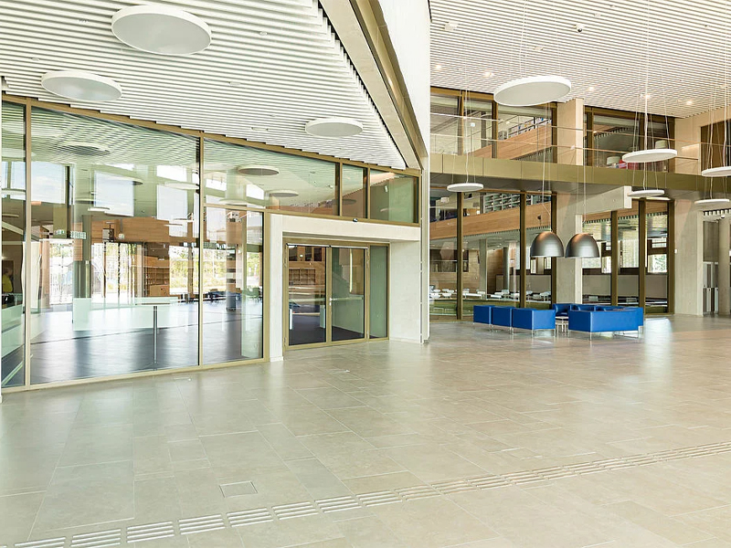  National Library in Luxembourg Metal Strip Ceiling System Aluminum False Panel