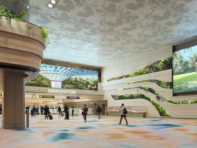 Changi Airport T2, Singapore Metal ceiling System Perforated Aluminum False Panels