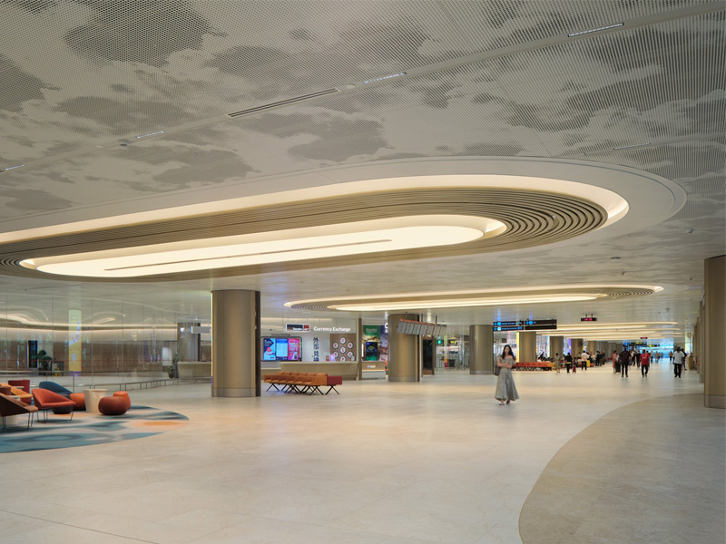 Changi Airport T2, Singapore Metal ceiling System Perforated Aluminum False Panels