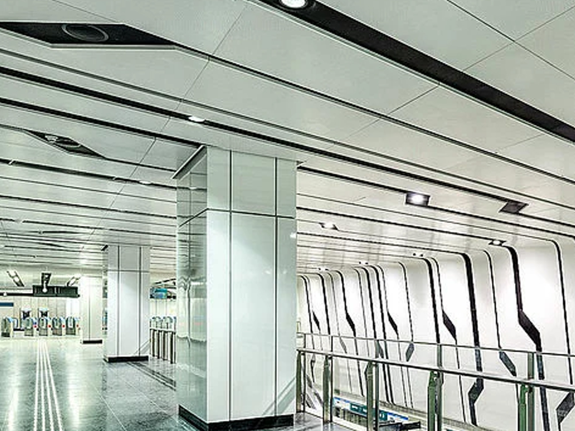 Subway stations Customized Ceiling Aluminum panel Baffle Ceiling Subway stations Customized Ceiling Aluminum panel Baffle Ceiling