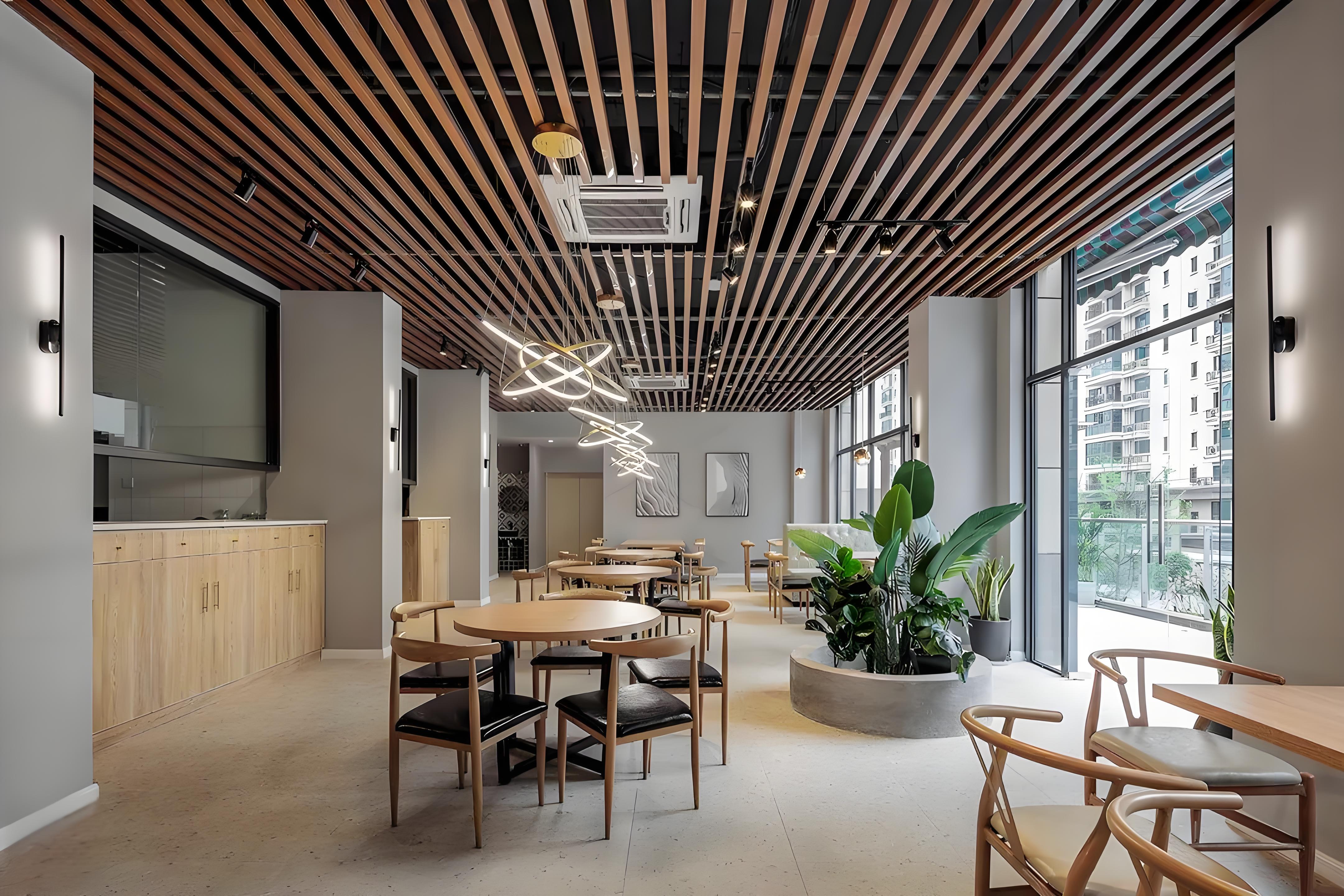 Aluminum Strip Baffle Metal Ceiling Aluminum Strip Baffle Metal Ceiling