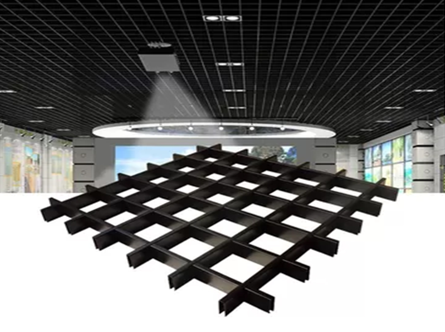 Transforming Interiors: The Elegance of Aluminum Grille Ceilings Transforming Interiors: The Elegance of Aluminum Grille Ceilings