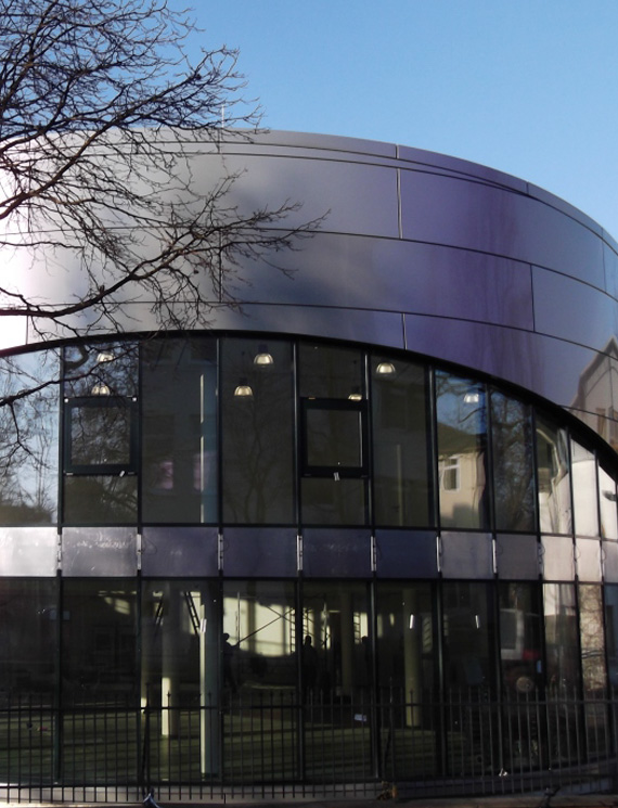 Cafeteria for high schools Pelizaeus and Reismann METAL PANELS Metal Wall Cladding Aluminum Wal