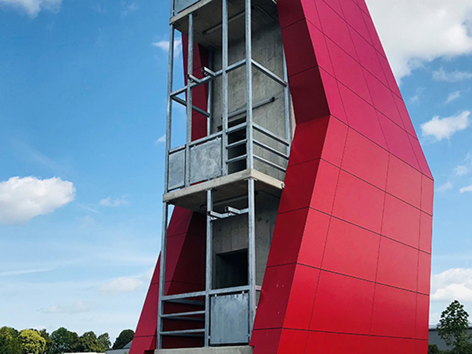Fire station Aluminum Wall Cladding Metal Wall Cladding Acm Cladding ...