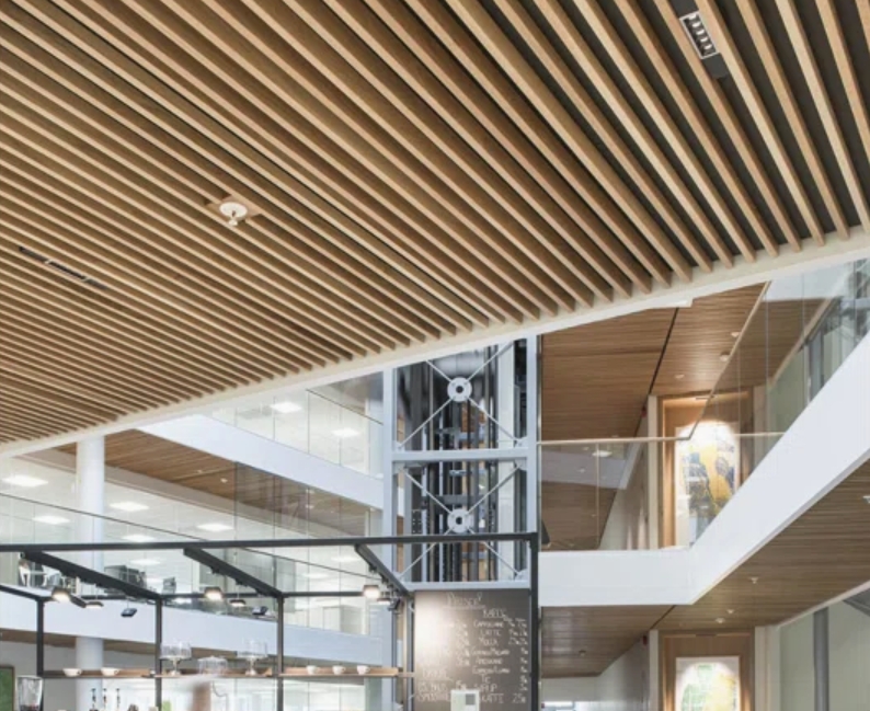 Versatility in Design with Metal Baffle Ceiling Aluminum Panels Strip Ceiling System Versatility in Design with Metal Baffle Ceiling Aluminum Panels Strip Ceiling System