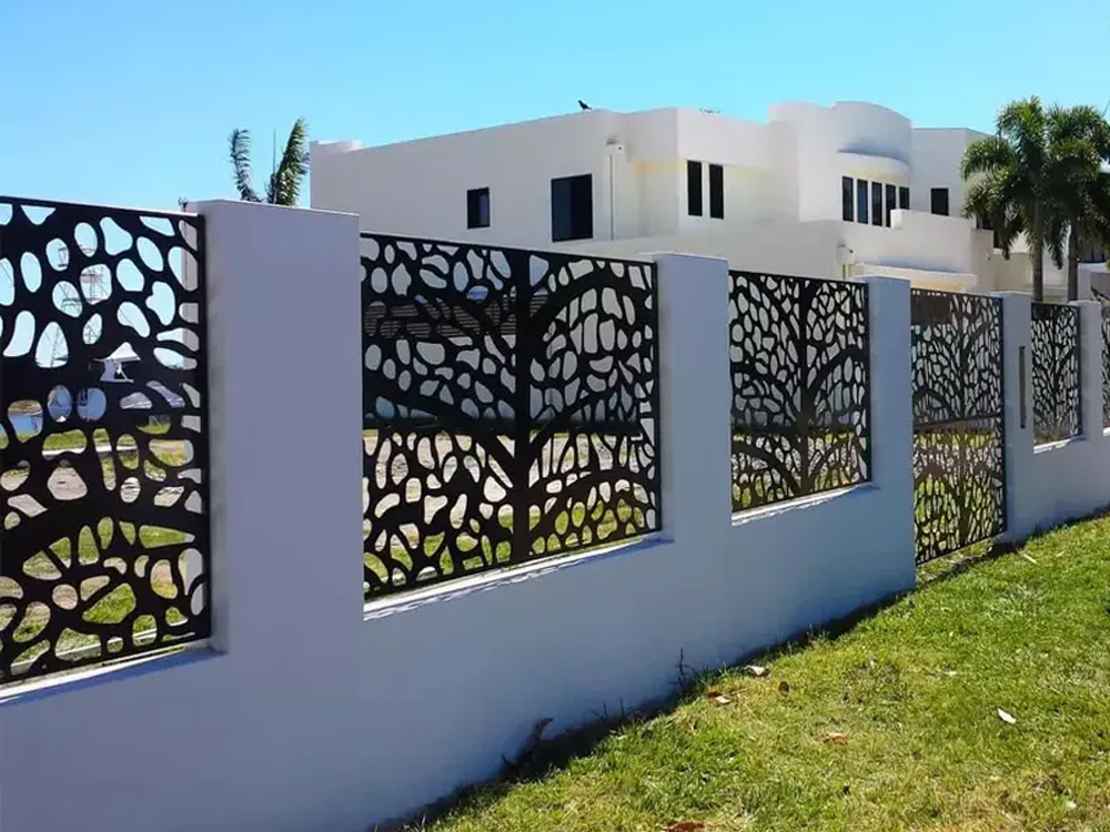 Cheap Laser Cut Aluminium Corten Metal Steel Architectural Decorative Garden Fence Panels Scree