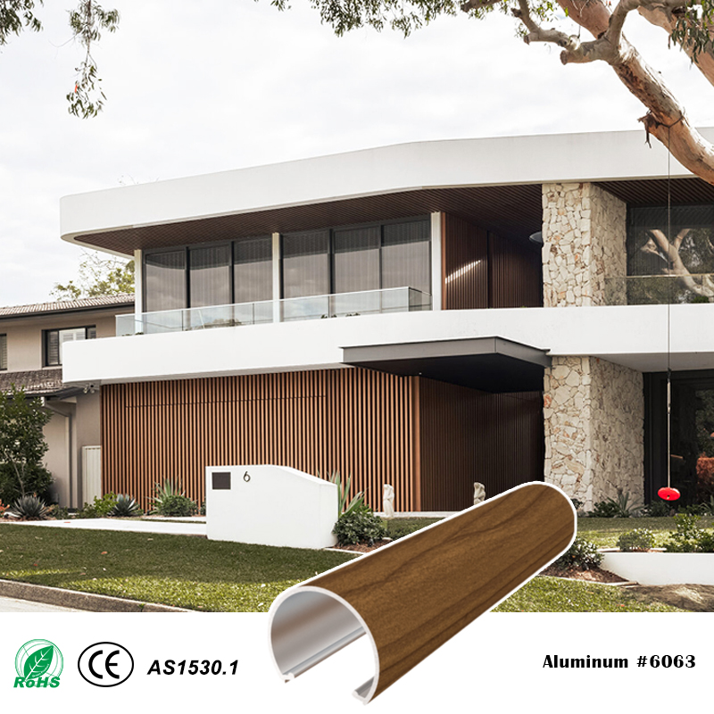 25mm Series 32x27mm Circular Cover Two-Piece Aluminum Batten System for Screen Wall Ceiling Fac