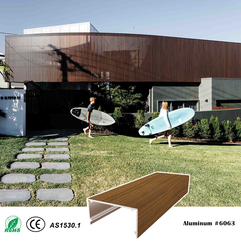 50mm Series 50x25mm Cover Two-Piece Aluminum Batten System for Screen Wall Ceiling Facade Garag