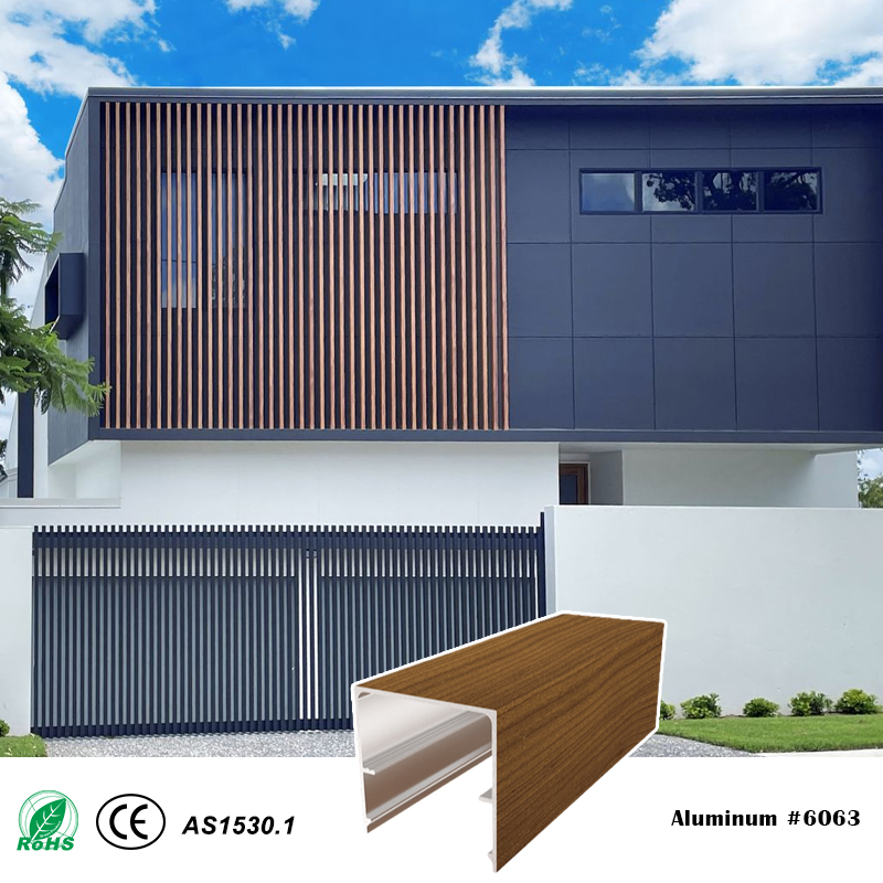 50mm Series 50x50mm Cover Two-Piece Aluminum Batten System for Screen Wall Ceiling Facade Garag