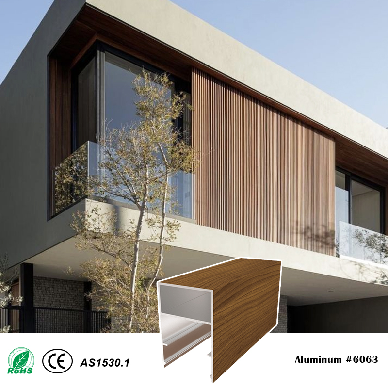 50mm Series 50x75mm Cover Two-Piece Aluminum Batten System for Screen Wall Ceiling Facade Garag