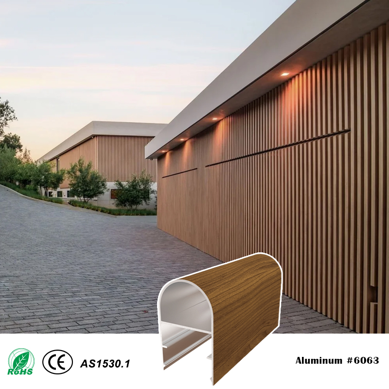 50mm Series 50x80mm Radius Cover Two-Piece Aluminum Batten System for Screen Wall Ceiling Facad