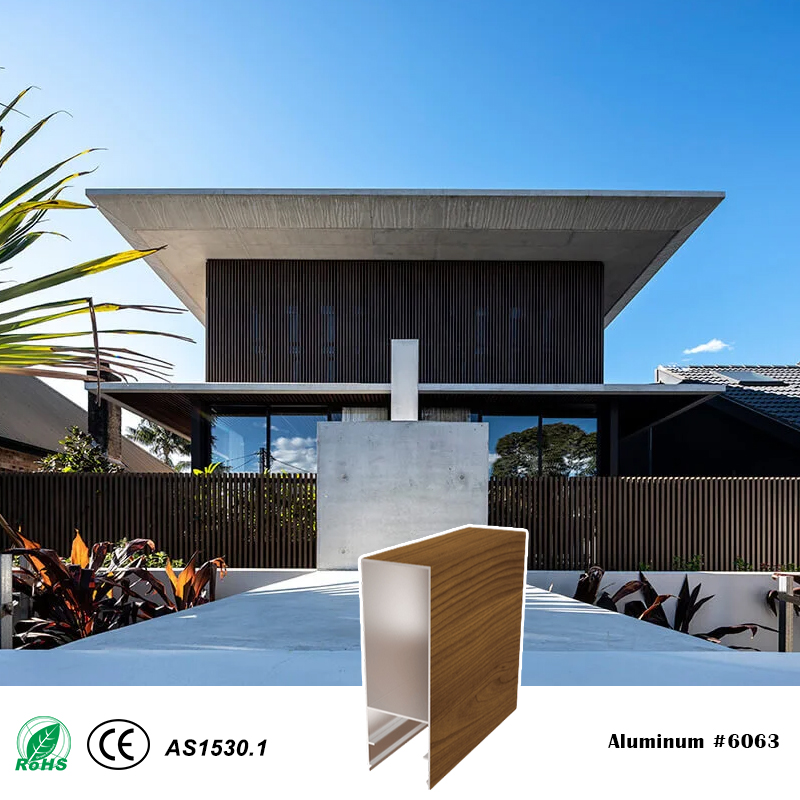 50mm Series 50x150mm Cover Two-Piece Aluminum Batten System for Screen Wall Ceiling Facade Gara