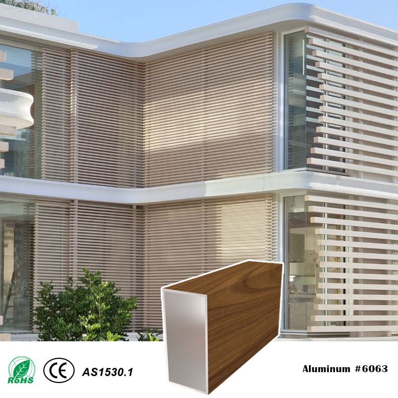 40x80mm Timber Battens One-piece Aluminum Rectangular Battens System for Screen Pergolas Fence 