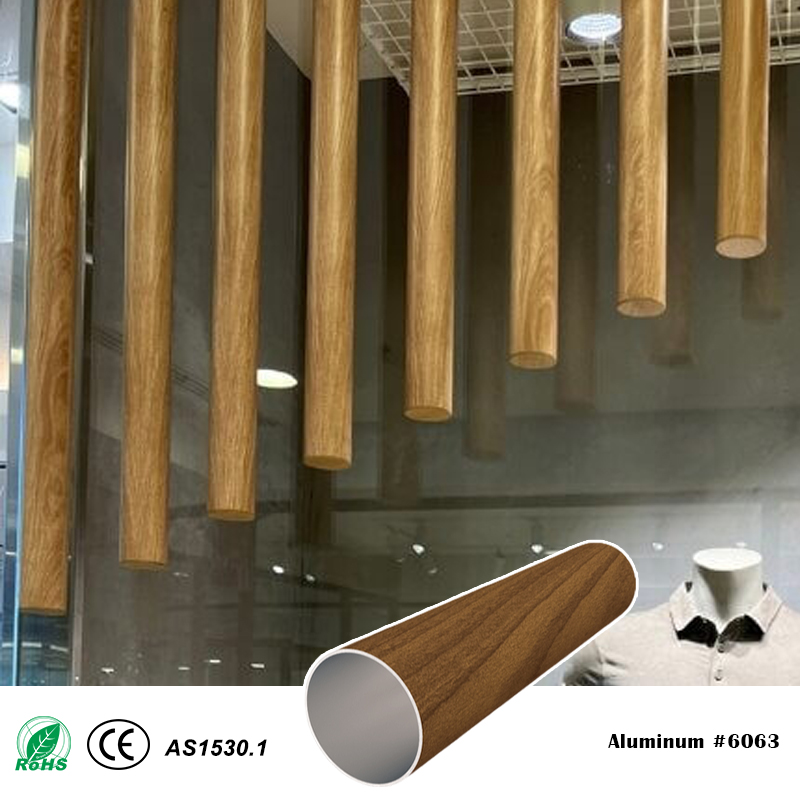 32mm Round Aluminum Tube One-piece Circular Aluminum Battens System for Interior Exterior Facad
