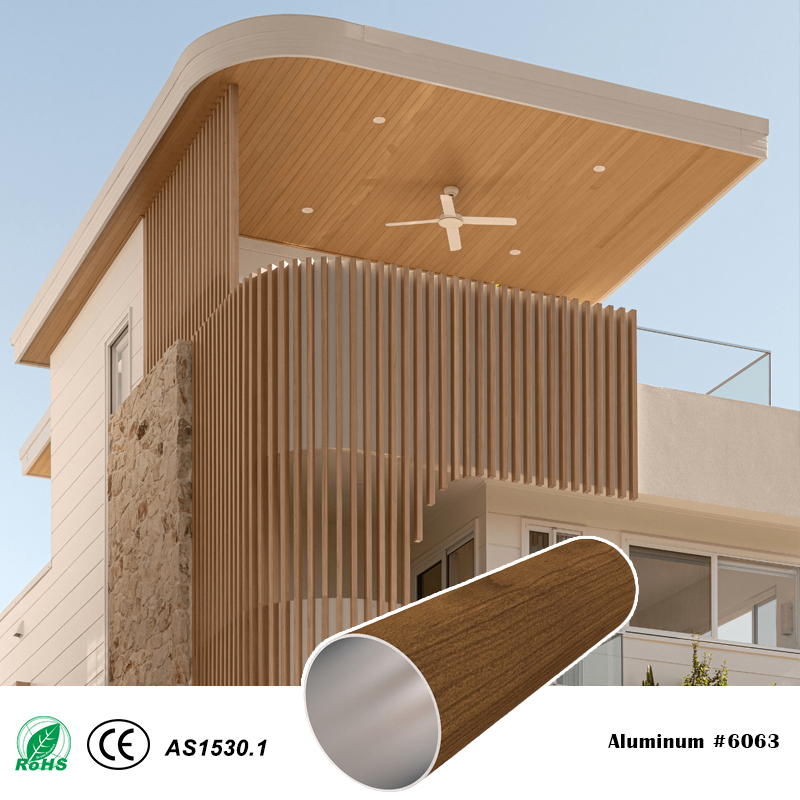 40mm Round Aluminum Tube One-piece Circular Aluminum Battens System for Interior Exterior Facad