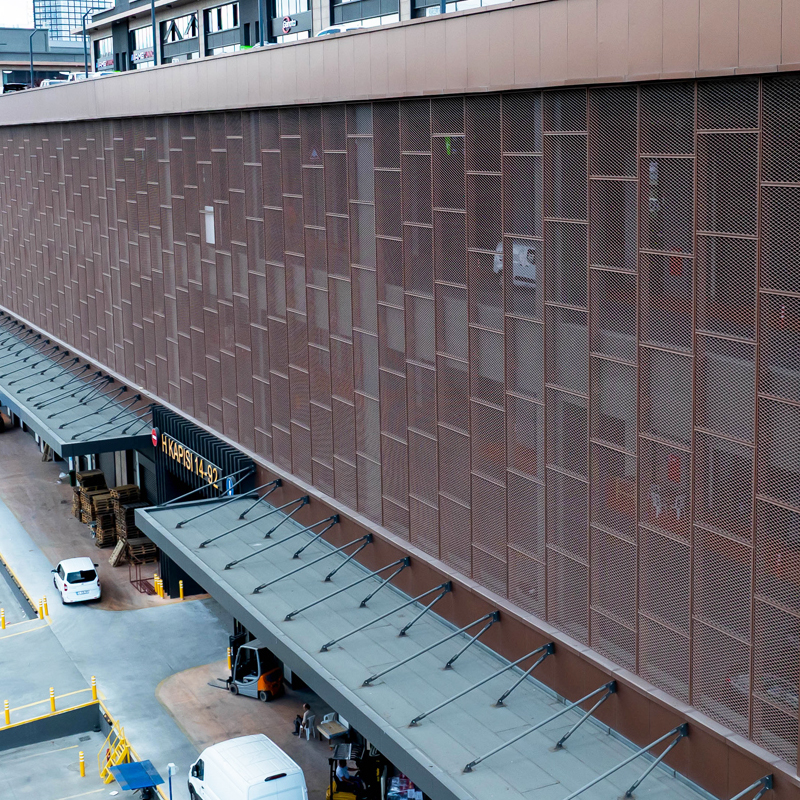 America Expanded Metal Mesh Facade Panels for Architectural Building Exteriors
