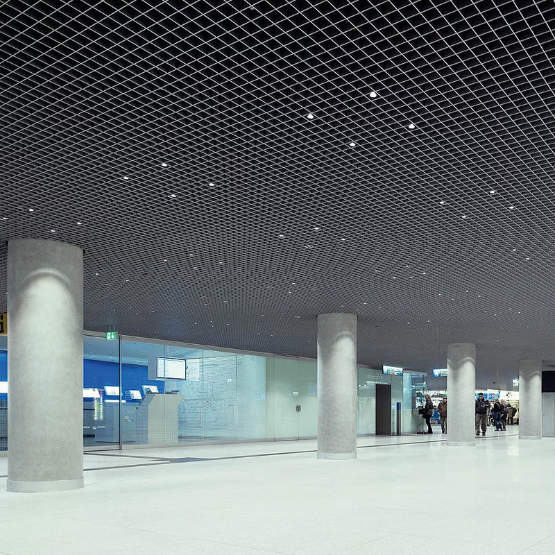 Australia Fire Rated Low Maintenance Open-Cell Metal Ceiling System for Commercial and Architec